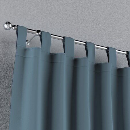 Zasłona na szelkach 1 szt. 130x245 ciemny morski niebieski