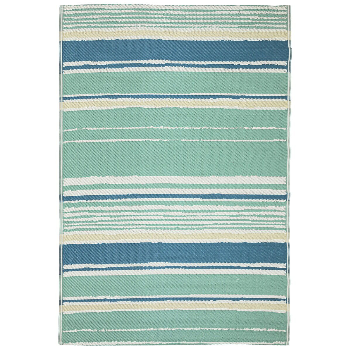 Dywan zewnętrzny tkany na płasko 160x220 cm e-floor pasy niebieski