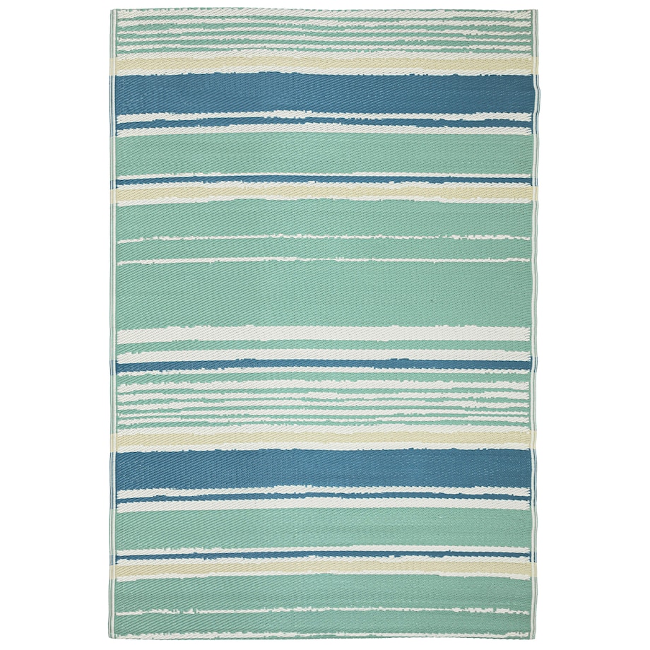 Dywan zewnętrzny tkany na płasko 160x220 cm e-floor pasy niebieski