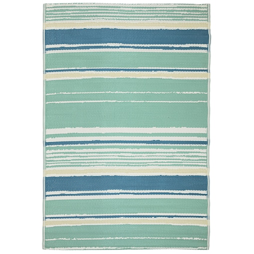 Dywan zewnętrzny tkany na płasko 160x220 cm e-floor pasy niebieski