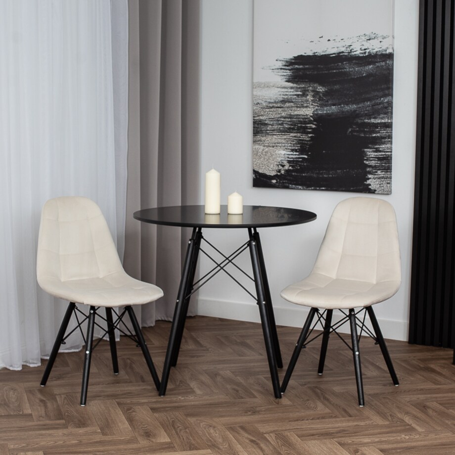 Krzesło tapicerowane skandynawskie welurowe do salonu jadalni