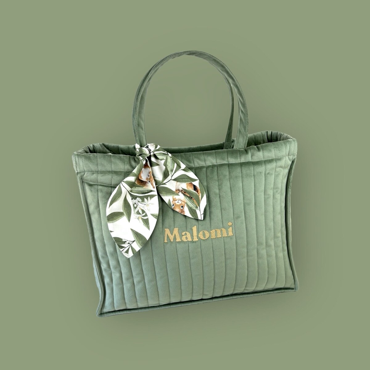 Pikowana torba do wózka Forest Green