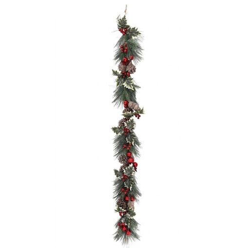 Girlanda świąteczna z szyszkami, naturalna, 100 cm, tworzywo sztuczne