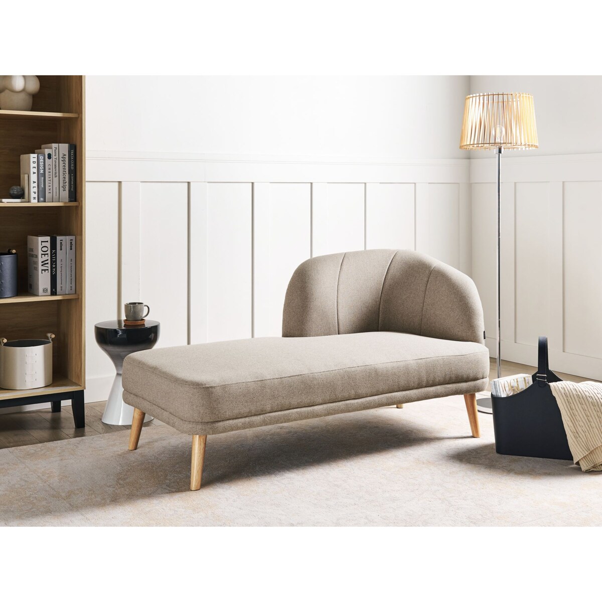 Szezlong prawostronny jasnobrązowy TANLAY