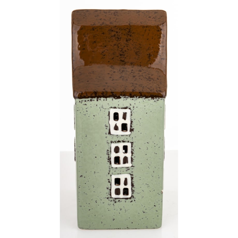 Domek kamienica LED 21x9,5x9 cm BALAY zielony