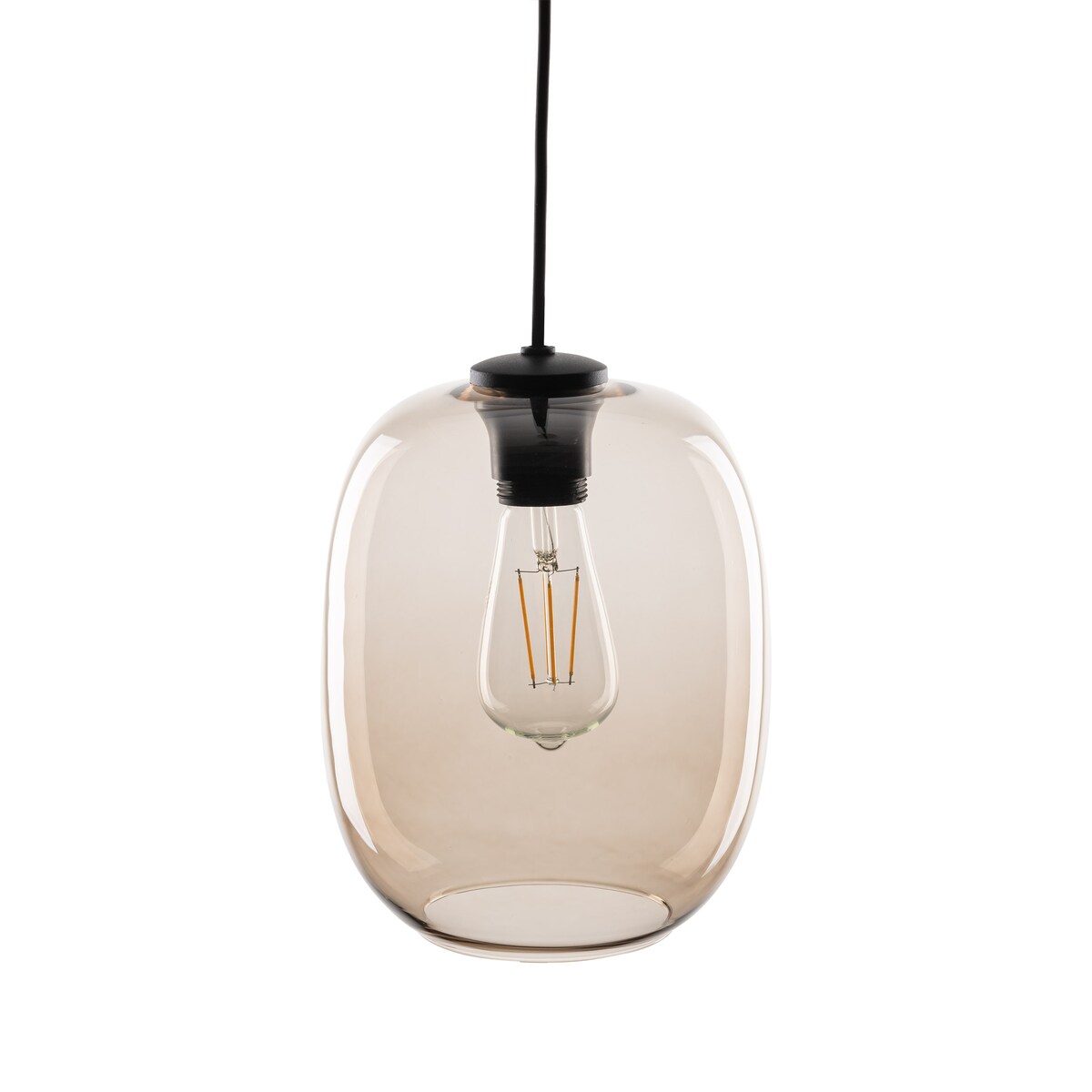 Lampa wisząca ELIO TOPAZ 4338 TK Lighting czarno-topazowa E27 regulowana nowoczesna do salonu i jadalni