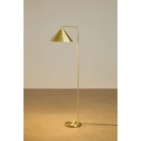Metalowa lampa podłogowa złota Cambrea 150 cm