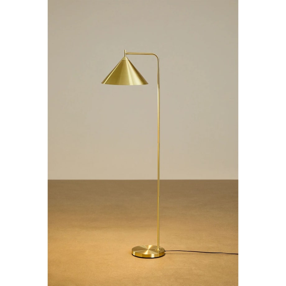 Metalowa lampa podłogowa złota Cambrea 150 cm