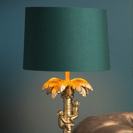 Dekoracyjna LAMPA biurkowa EXTRAVAGANZA COCONUT 10505/81/02 Lucide abażurowa LAMPKA orientalna na stół małpki zielone złote