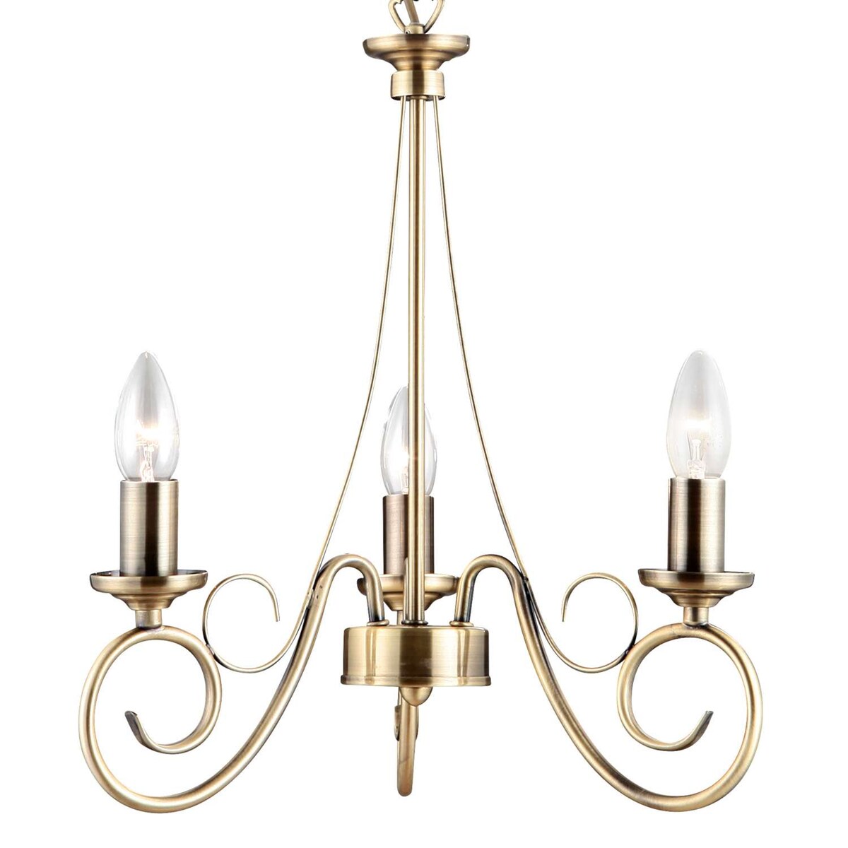 Żyrandol maria teresa LAMPA wisząca TRUNCATUS 69003-3 Globo metalowa OPRAWA świecznikowa ZWIS klasyczny na łańcuchu mosiądz