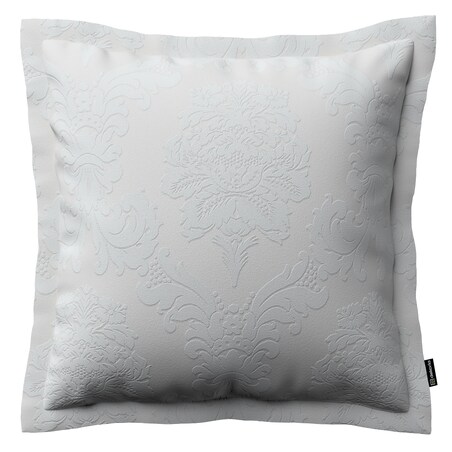 Poszewka Mona na poduszkę 45x45 liście akantu na jasno-popielatym tle