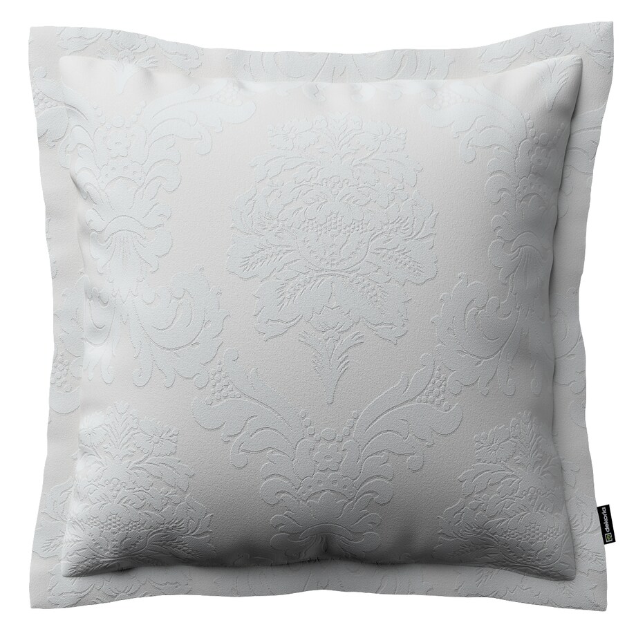 Poszewka Mona na poduszkę 45x45 liście akantu na jasno-popielatym tle