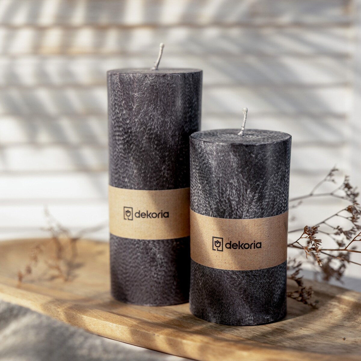 Świeca zapachowa palmowa walec Black, 6,5x6,5x12 cm