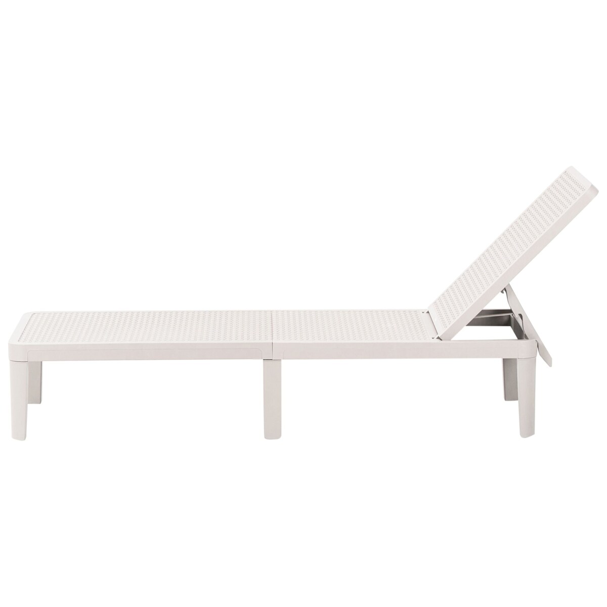 Leżak ogrodowy OSSIMO Rozkładany Materiał syntetyczny Jasnoszary