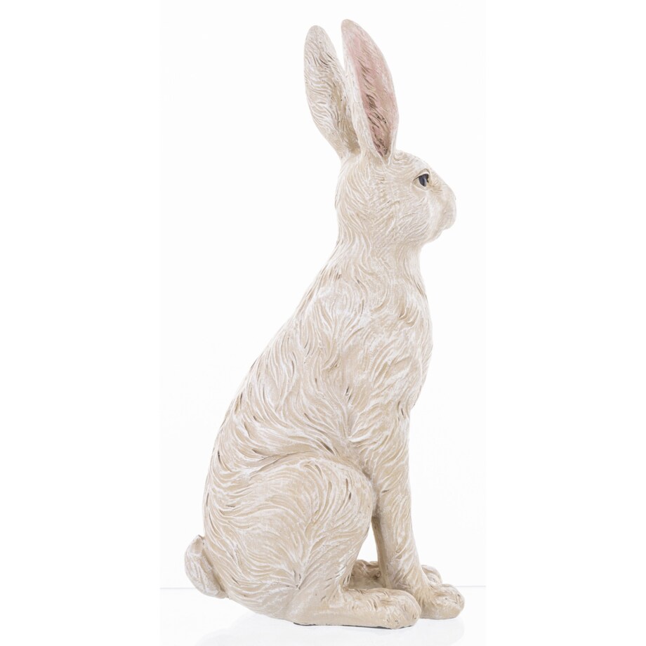 Dekoracja - biały królik 32x12x15 cm PELUCHE