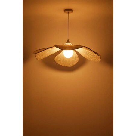 Lampa wisząca żółta Benavid Ø75 cm