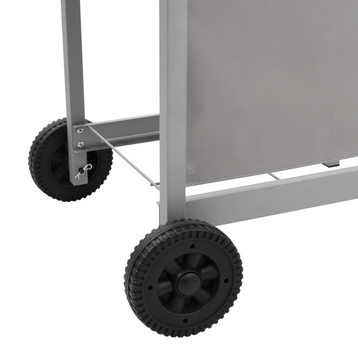 vidaXL Grill gazowy z 4 palnikami, srebrny