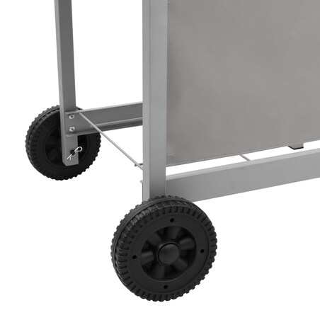 vidaXL Grill gazowy z 4 palnikami, srebrny