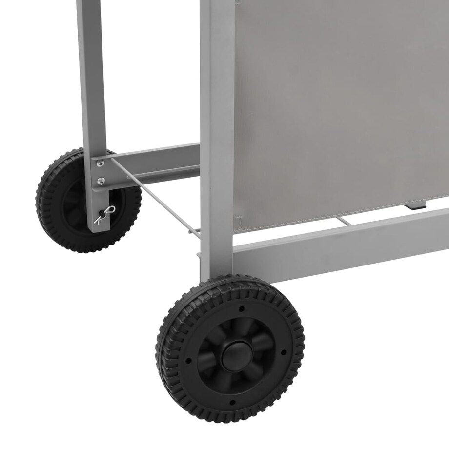 vidaXL Grill gazowy z 4 palnikami, srebrny