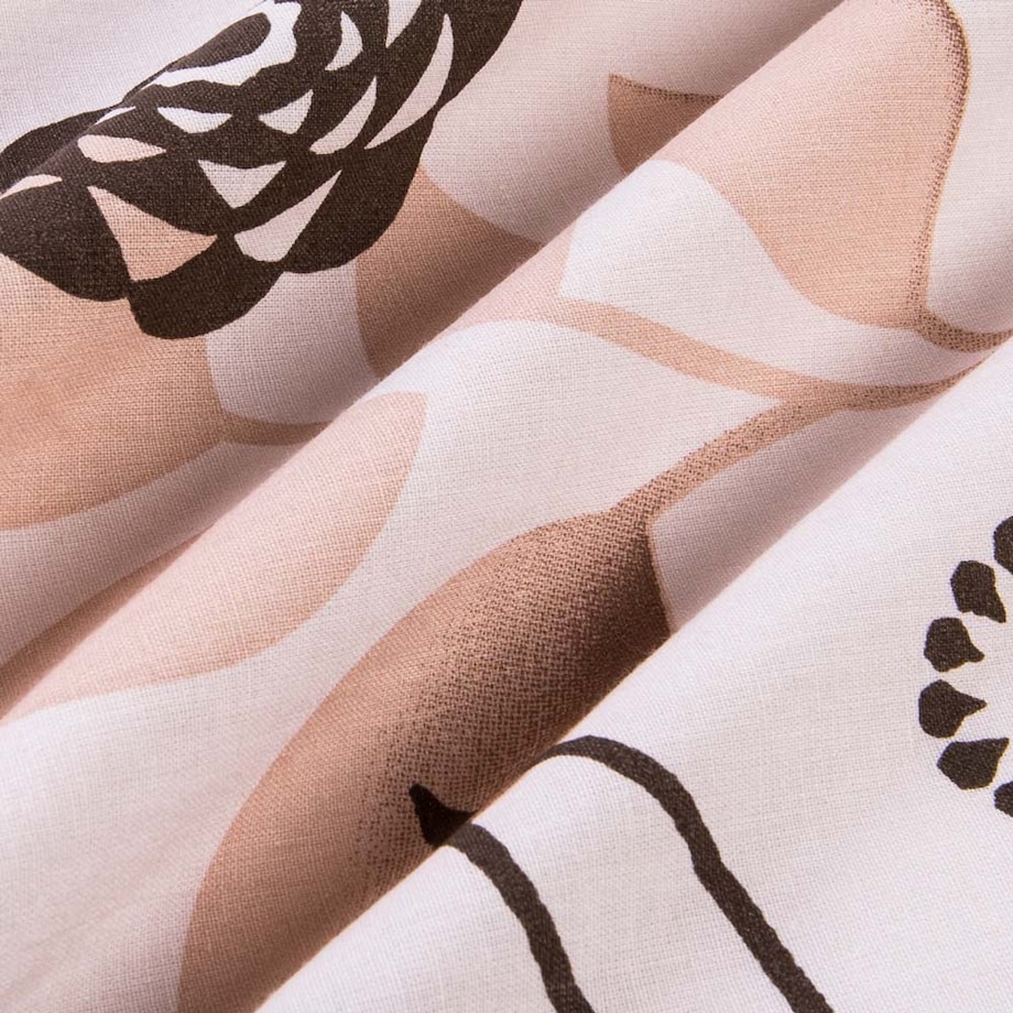 Pościel bawełniana 220x200 Rosalia w beżowe kwiaty, Cottonlove