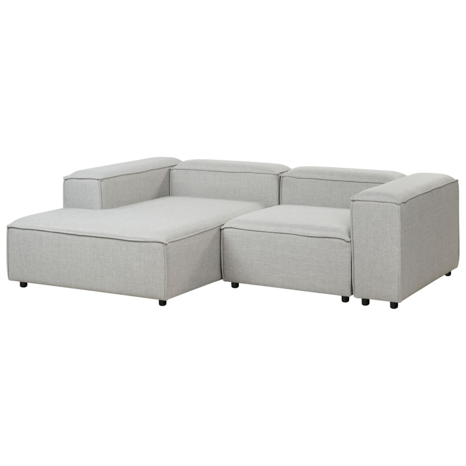 Narożnik modułowy 2-osobowy prawostronny z otomaną jasnoszary ARDAL