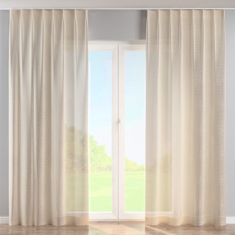 Zasłona na haczykach flex pojedynczych 130x260 ecru