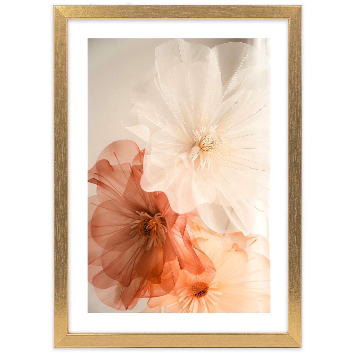 Złota ramka na zdjęcia 21x29,7 cm A4 rama MDF ramki do zdjęć 29,7x21 cm FRAMAI®