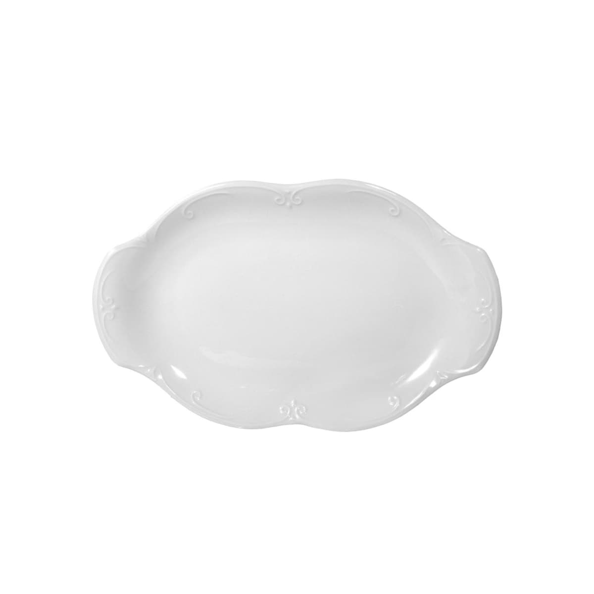 Półmisek owalny 38 cm Kamelia Biała C000