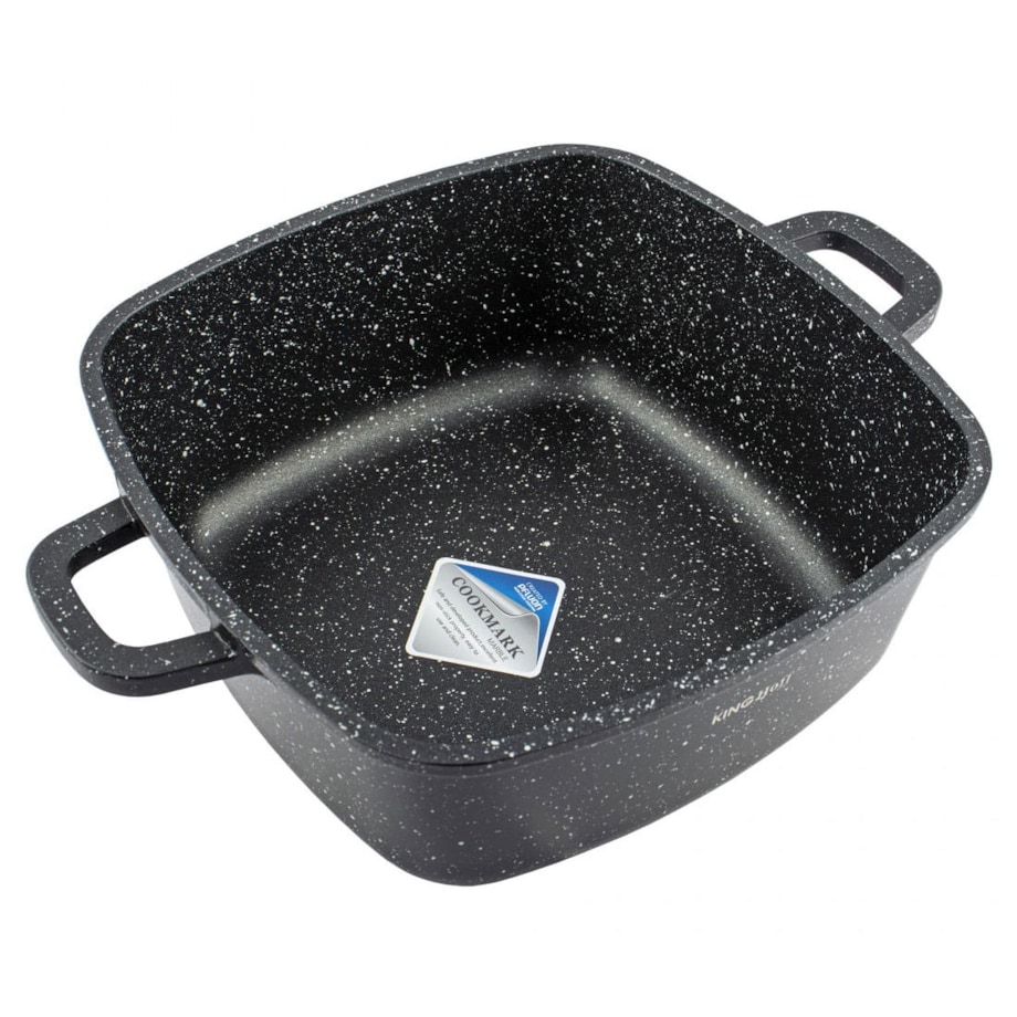 Garnek kwadratowy Z powłoką marmurową 4.5L 24cm indukcja gaz KINGHOFF