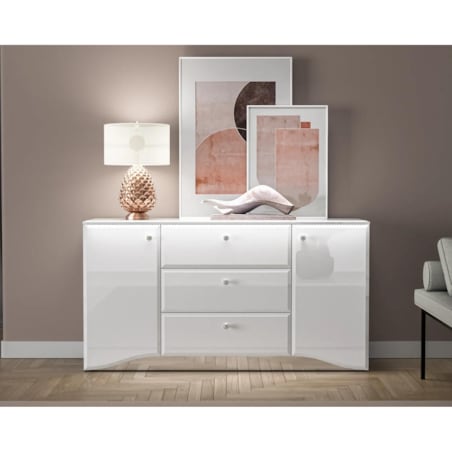 Komoda BLANC 02 2D3S 160 biały połysk