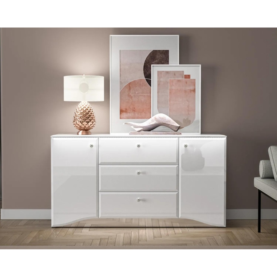 Komoda BLANC 02 2D3S 160 biały połysk