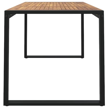 vidaXL Stół ogrodowy z nogami w kształcie U, 140x80x75 cm, akacja