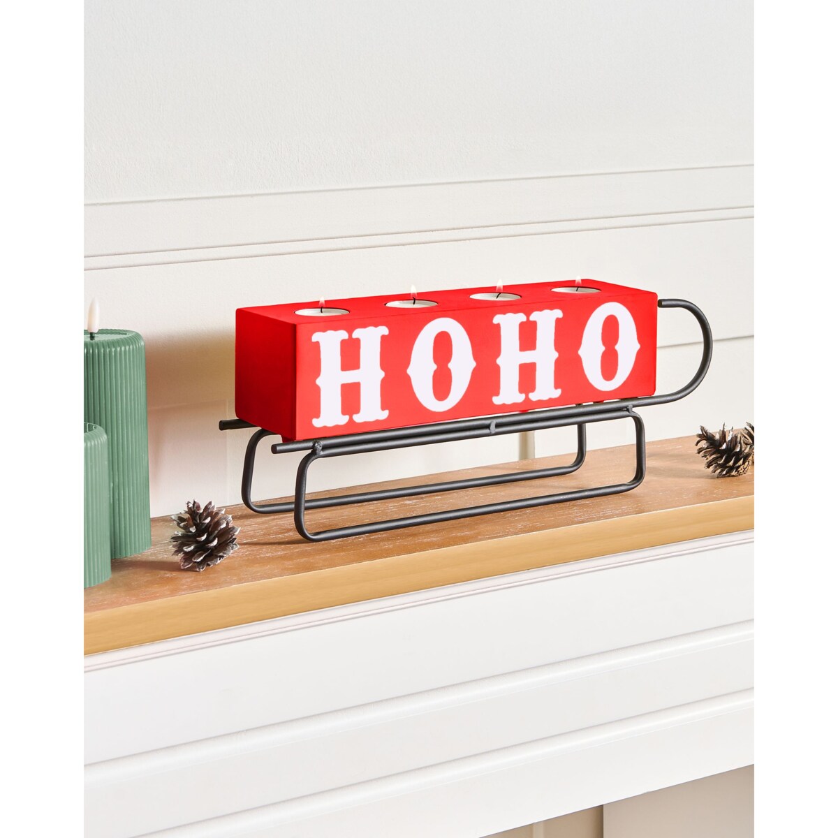 Świecznik KUHMO Czerwony Metal