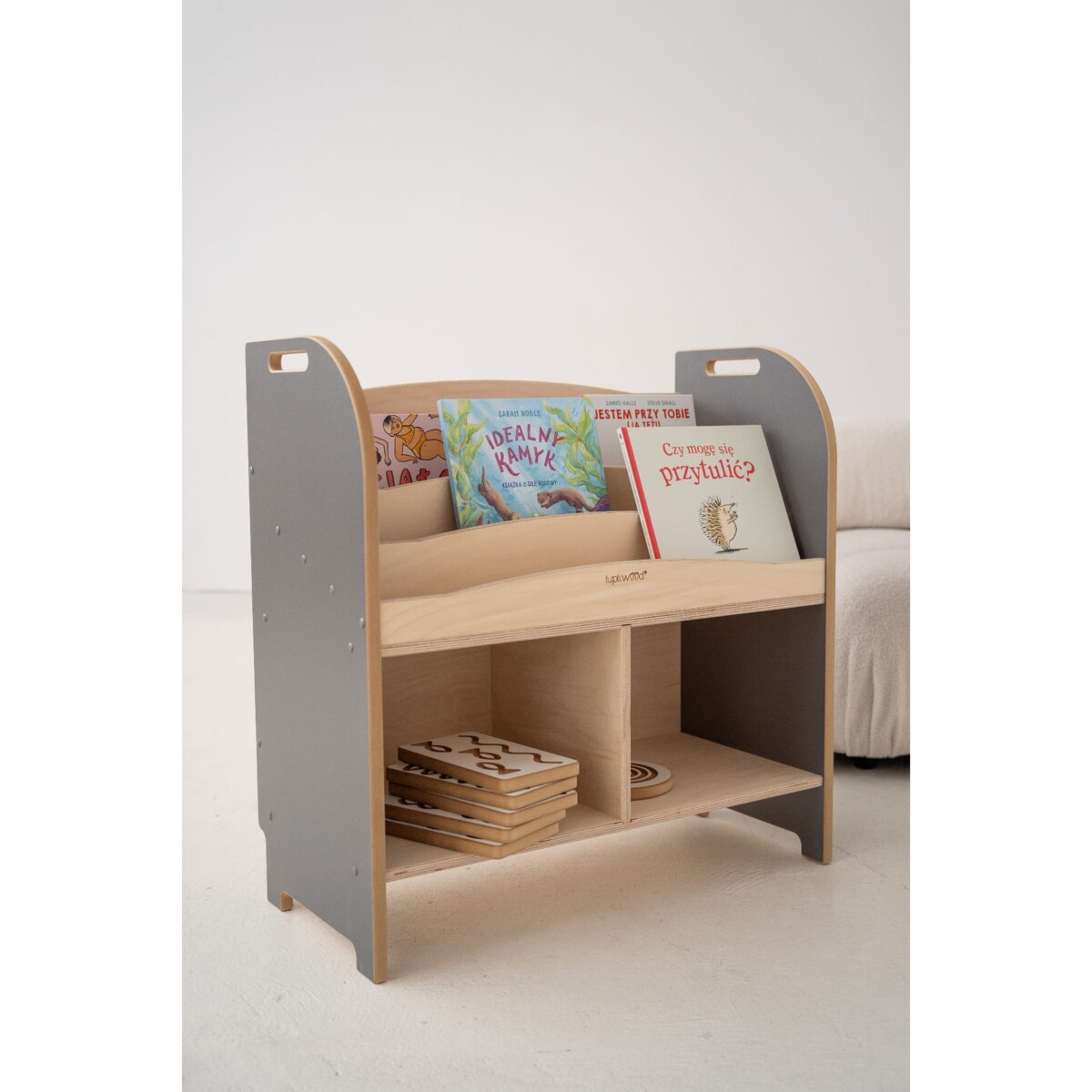 SMART - biblioteczka/regał montessori - szara