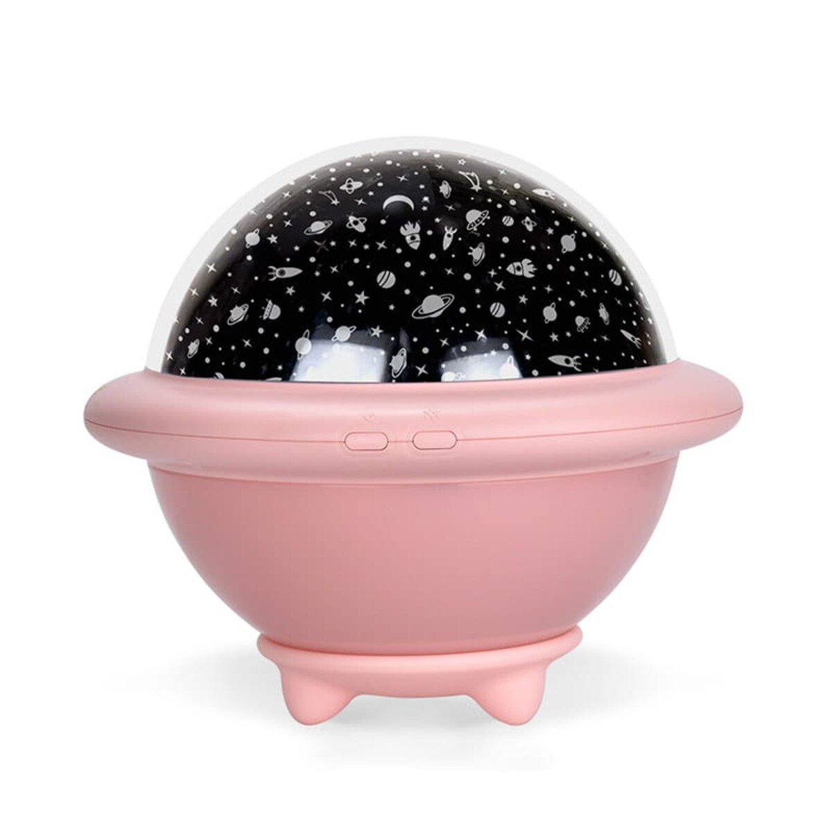 Lampka nocna dla dzieci projektor nieba i gwiazd UFO różowa