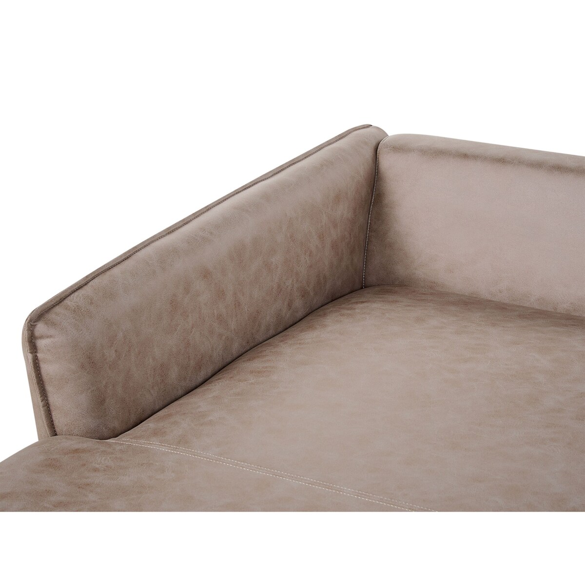 Narożnik eko zamsz prawostronny jasnobrązowy GALLO