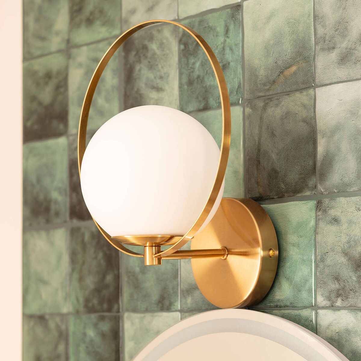 Lampa ścienna kinkiet z metalu i szkła Halm