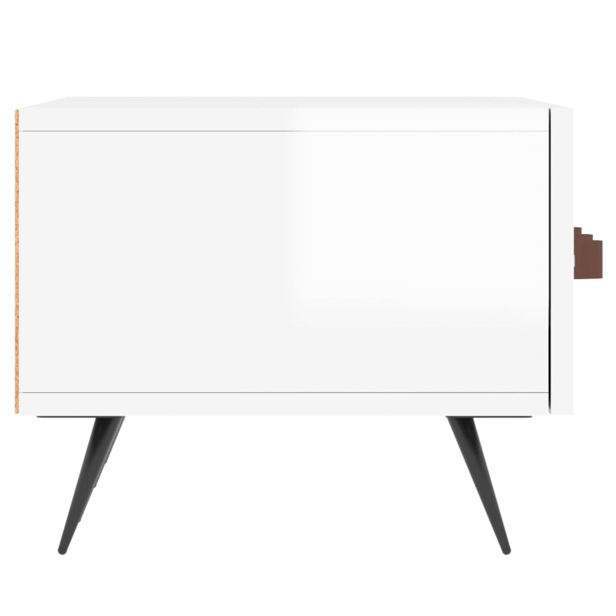 vidaXL Szafka pod TV, wysoki połysk, biała, 150x36x30 cm
