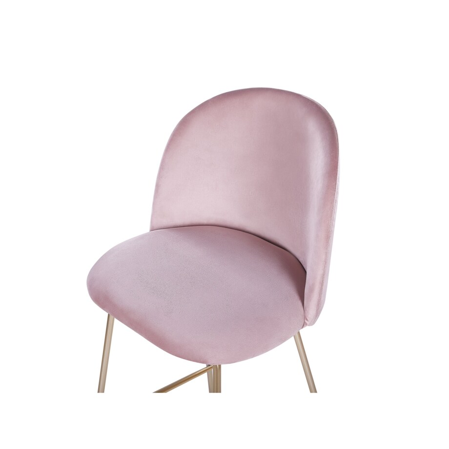 Zestaw 2 krzeseł barowych welurowy różowy ARCOLA