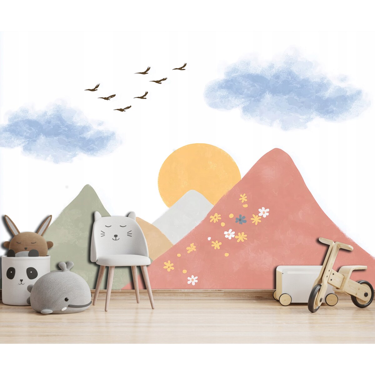 Fototapeta Dla Dzieci Na Flizelinie Góry Chmury Kolorowy 350x250