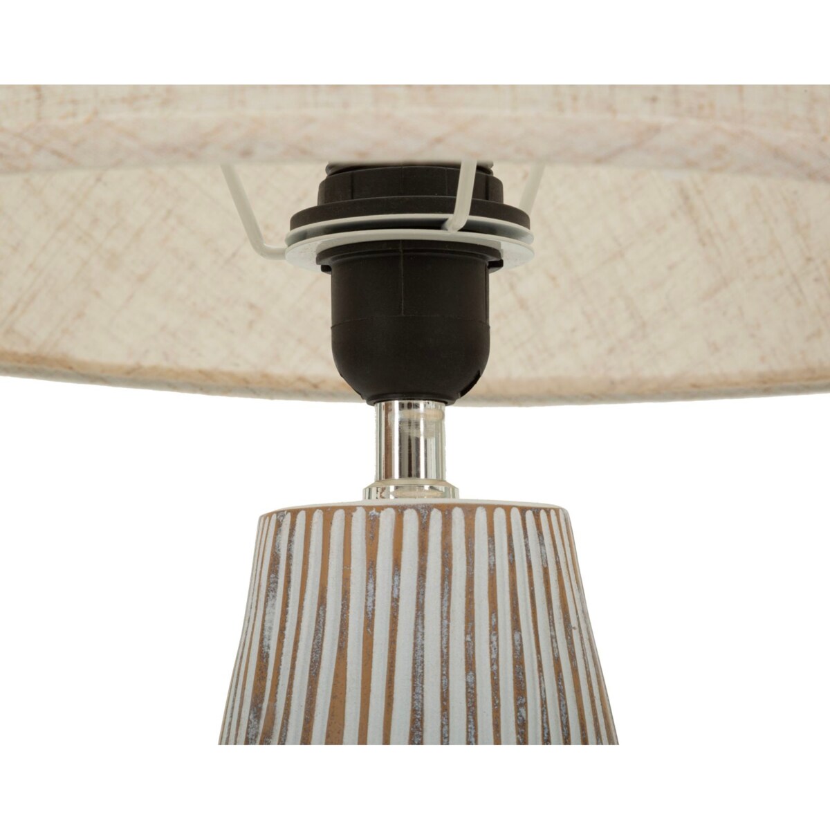 Lampa stołowa Hanoi, kolor wielokolorowy, żywica syntetyczna, żelazo i tkanina, 35 x 35 x 69,5 cm, 1 x E27, max. 40 W, styl nowoczesny, Mauro Ferretti