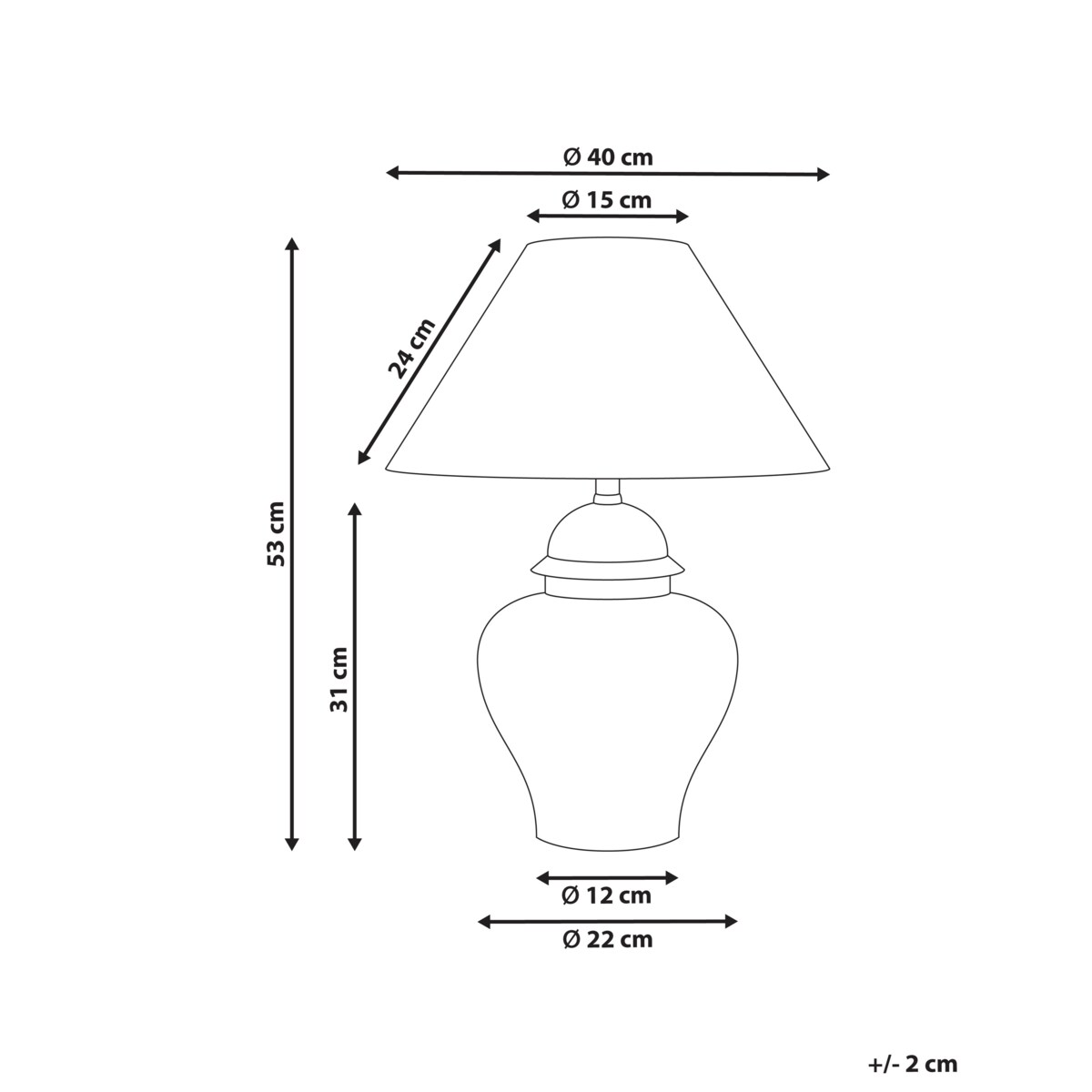 Lampa stołowa SORRAIA Porcelana Biały/ niebieski