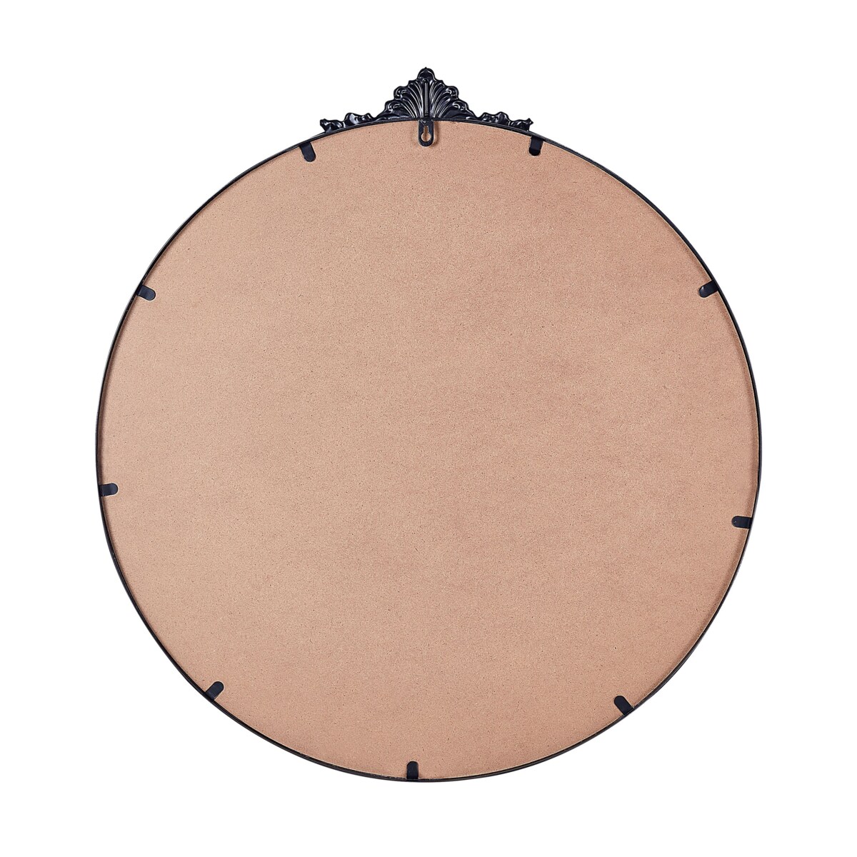 Okrągłe lustro ścienne metalowe 67 cm czarne SOMMANT