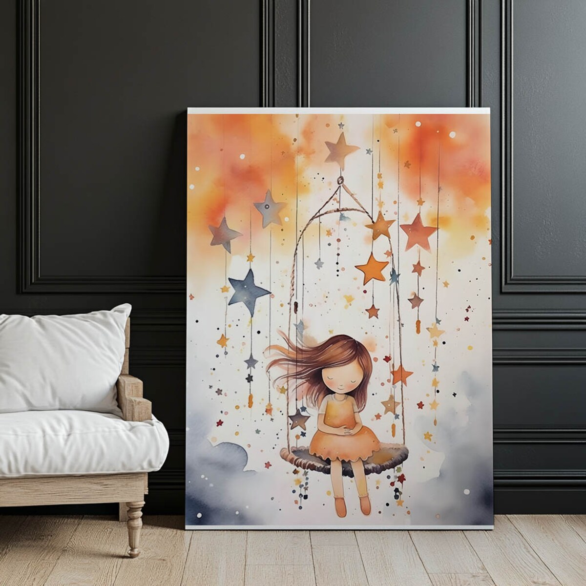 Karuzela Gwiazd, 50x70 cm, bez ramy, płótno premium na blejtramie