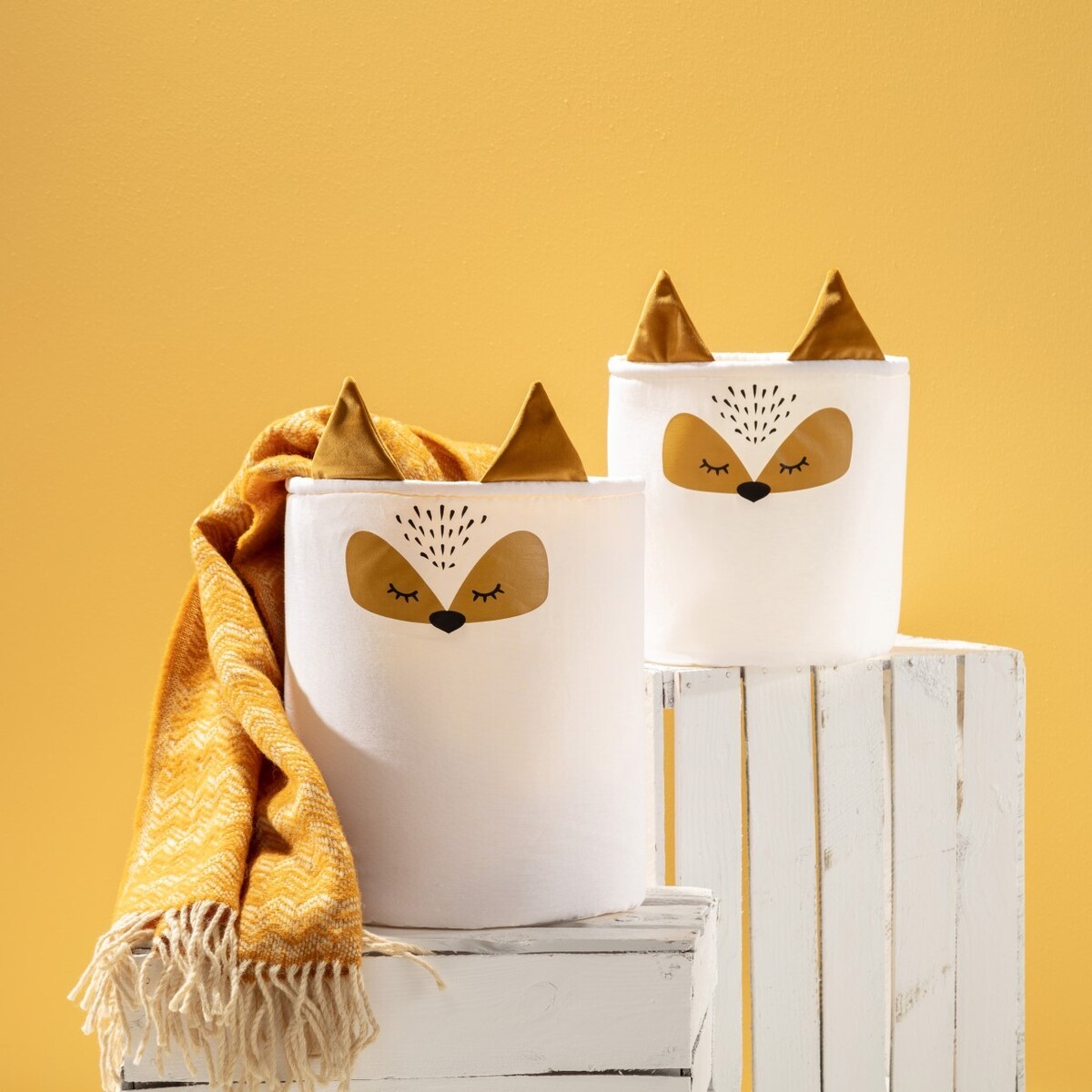 Kosz na zabawki Happy Band - Fox 30x40cm, 30x30x40cm