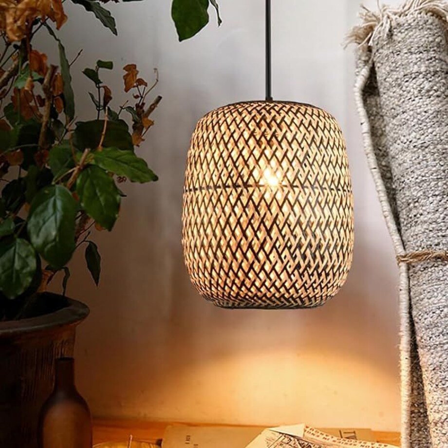Lampa wisząca pleciona Boho Bamboo APP1542-1CP