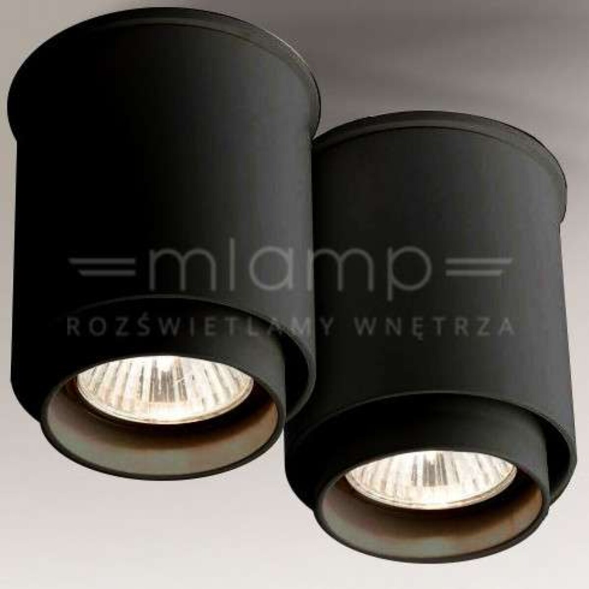 Spot LAMPA sufitowa IGA 1116 Shilo metalowy downlight natynkowe tuby czarne