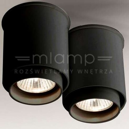Spot LAMPA sufitowa IGA 1116 Shilo metalowy downlight natynkowe tuby czarne