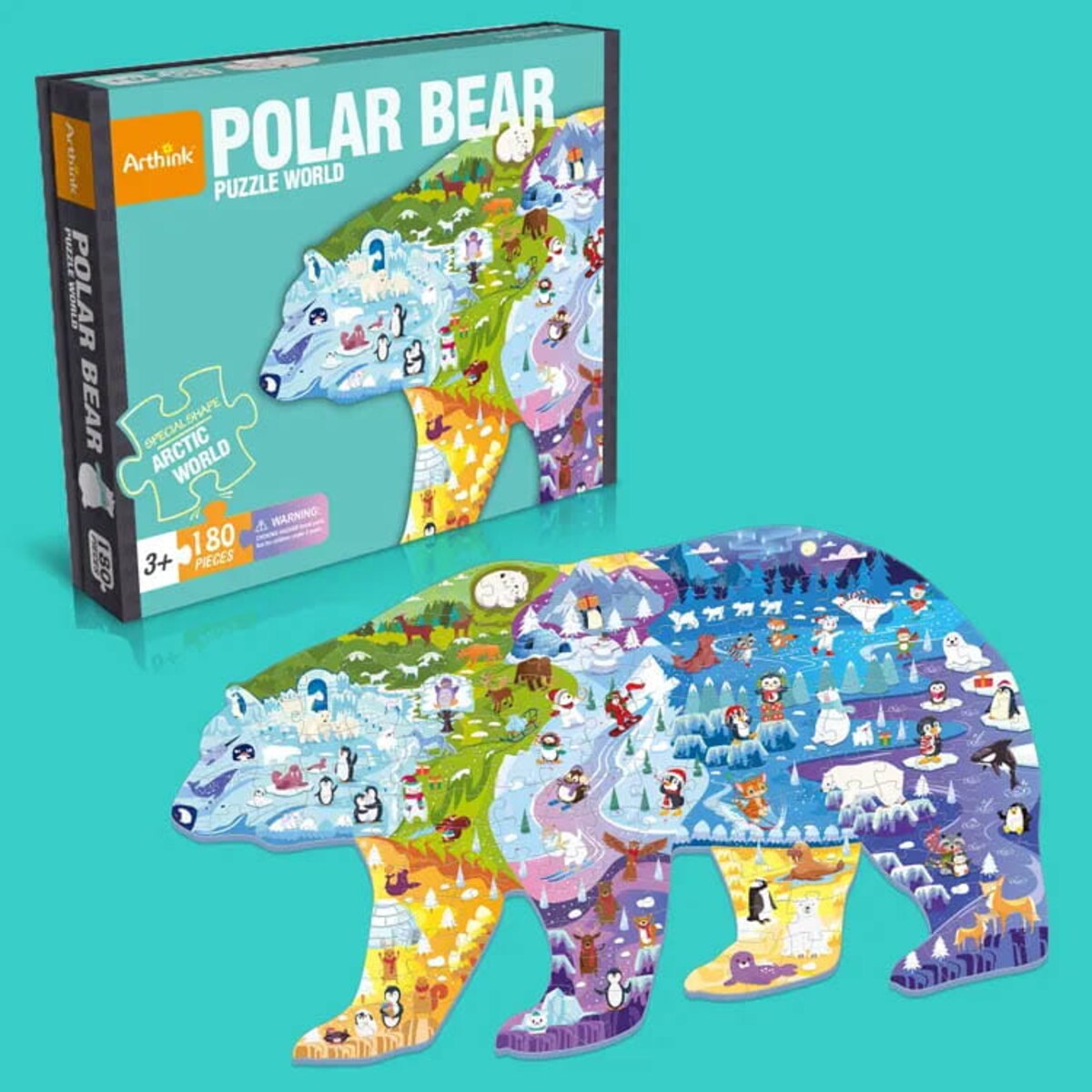 Puzzle edukacyjne - MIŚ POLARNY - 180 szt