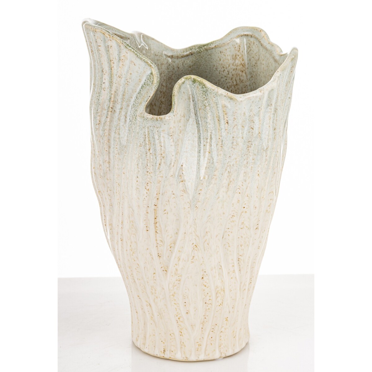 Wazon ceramiczny 25x16x15 cm VAZA beżowy